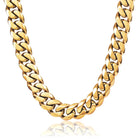 Gold Cuban Chain 14mm - VIRAGE London