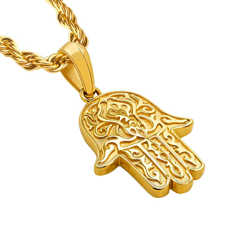 Gold Hamsa Pendant - VIRAGE London