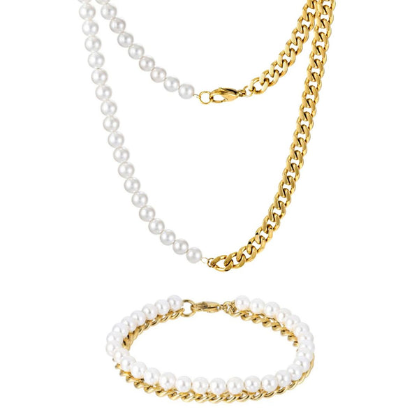 Gold Pearl x Cuban Set - VIRAGE London