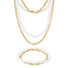 Gold Pearl x Oval Link Set - VIRAGE London