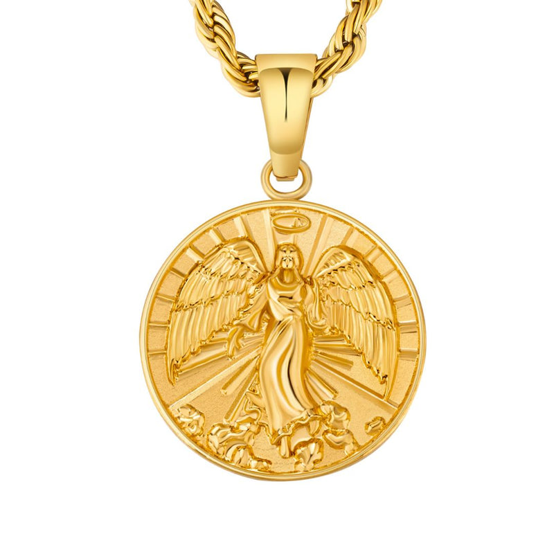 Gold Angel Pendant - VIRAGE London