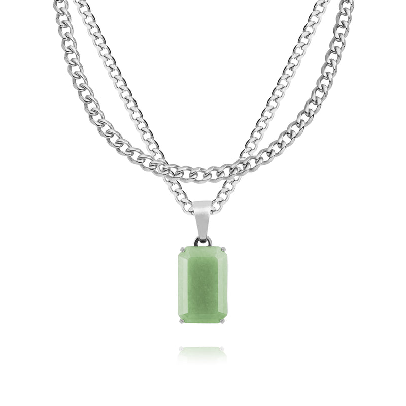 Silver Aventurine x Cuban Set - VIRAGE London