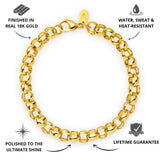 Gold Belcher Bracelet 8mm - USP's - VIRAGE London, 40100001010807