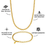 Gold Belcher Chain & Bracelet Set 5mm - USP's - VIRAGE London, 70100001010525