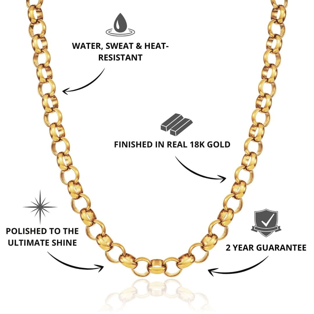 Men's Belcher Chain Gold 12mm | VIRAGE London