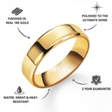 Gold Bevelled Ring - USPs - VIRAGE London