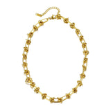 Chunky Knot Link Chain Necklace Gold - VIRAGE London