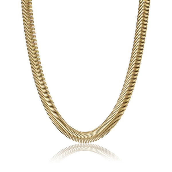 Chunky Snake Necklace Gold - VIRAGE London
