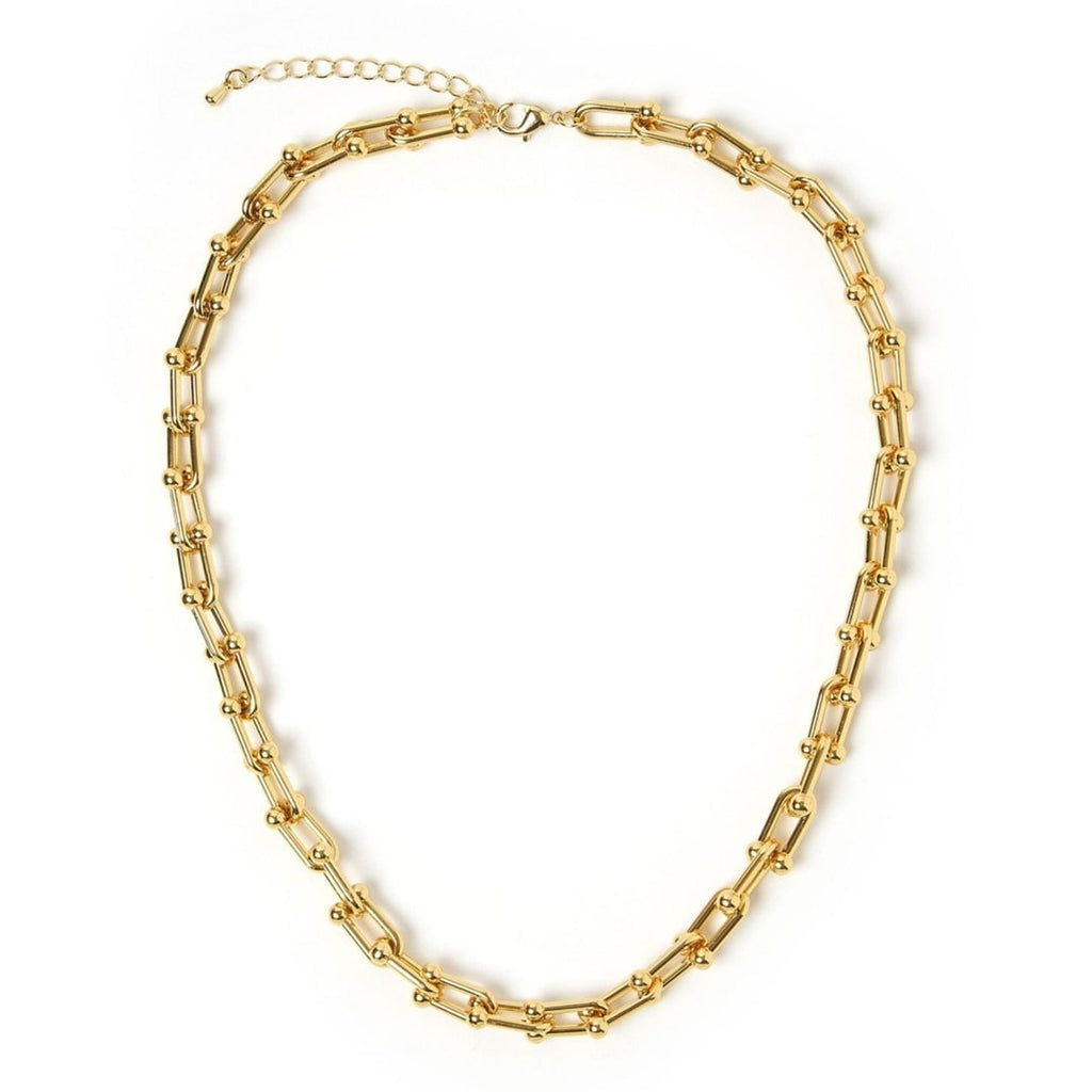 Women's Chunky U Link Chain Necklace Gold | VIRAGE London