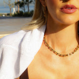 Chunky U Link Chain Necklace Gold - VIRAGE London