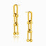 Chunky U Link Earrings Gold - VIRAGE London