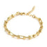 Chunky U Link Chain Bracelet Gold - VIRAGE London