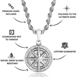 Silver Compass Pendant - USPs - VIRAGE London