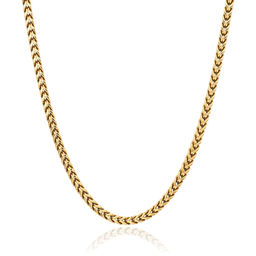 Franco Chain Gold 3mm | Men's Gold Franco Chain | VIRAGE London