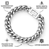 Silver Cuban Bracelet 12mm - USP's - VIRAGE London, 40010001021207