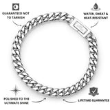 Silver Cuban Bracelet 8mm - USP's - VIRAGE London, 40010001020807
