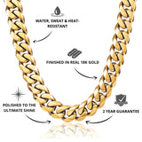 Gold Cuban Chain 14mm - VIRAGE London
