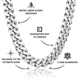 Silver Cuban Chain 14mm - VIRAGE London - USPs