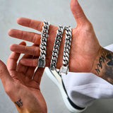 Silver Cuban Set Silver 14mm - VIRAGE London, 70010001021425