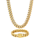 Gold Cuban Set 14mm - VIRAGE London, 70010001011425