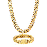 Gold Cuban Set 14mm - VIRAGE London