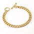 Cuban Link T-Bar Chain Bracelet Gold - VIRAGE London