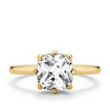 Cushion Solitaire Ring Gold - VIRAGE London