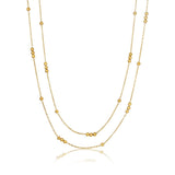 Double Beaded Necklace Gold - VIRAGE London