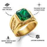 Gold Emerald Statement Ring - USPs - VIRAGE London, 5061034731686

