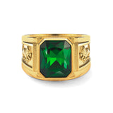 Gold Emerald Statement Ring - VIRAGE London