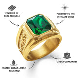 Gold Emerald Statement Ring - USPs - VIRAGE London

