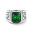 Silver Emerald Statement Ring - VIRAGE London, 5061034732355
