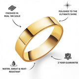 Gold Flat Band Ring - USPs - VIRAGE London
