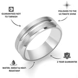 Silver Flat Grooved Ring - USPs - VIRAGE London