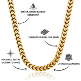 Franco Chain Gold 8mm - USP's - VIRAGE London, 10090001010818