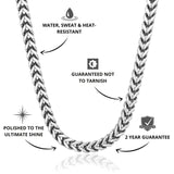 Franco Chain Silver 8mm - USP's - VIRAGE London, 10090001020818