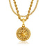 Gold Compass Pendant & Cuban Chain Set - VIRAGE London, 101