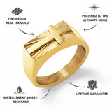 Gold Cross Ring - USPs - VIRAGE London, 5061034737404