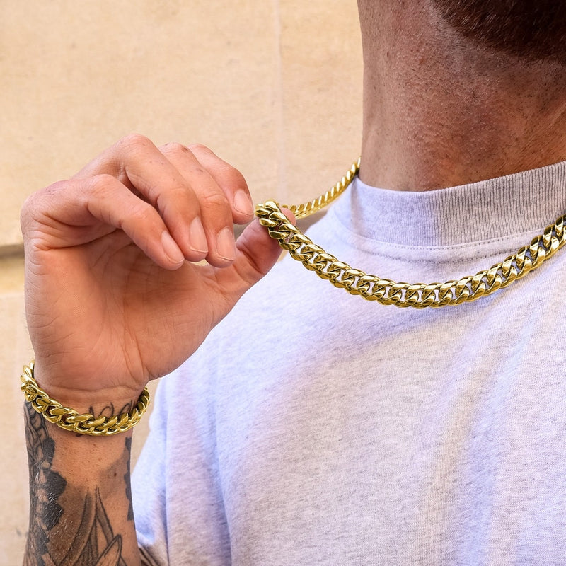 Gold Cuban Chain 12mm - VIRAGE London, 10010001011218