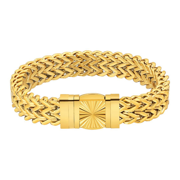 Gold Franco Bracelet 12mm - VIRAGE London