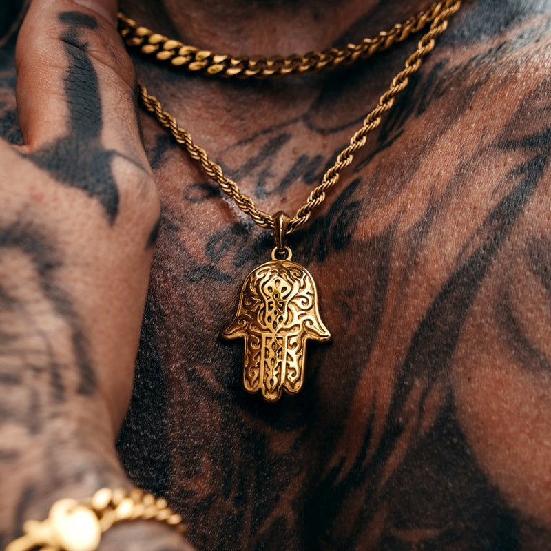 Gold Hamsa Pendant - VIRAGE London