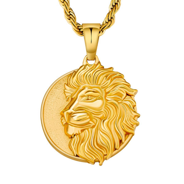 Gold Lion Pendant - VIRAGE London