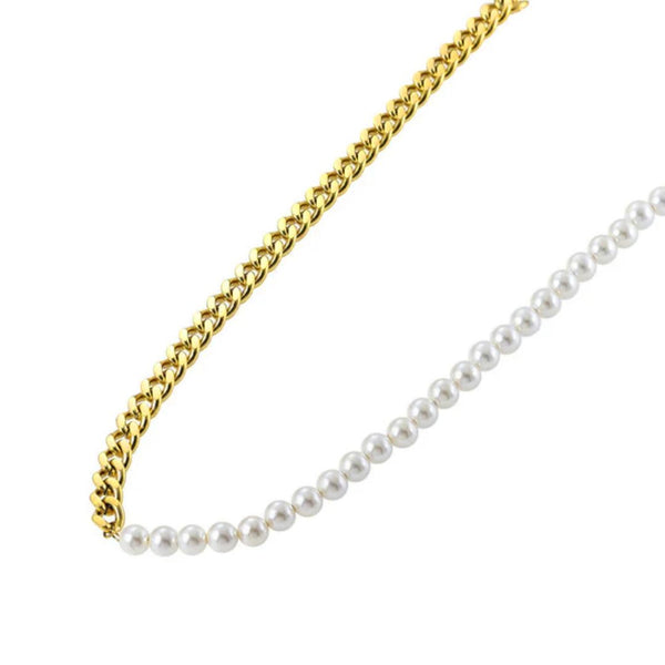 Gold Pearl x Cuban Chain - VIRAGE London