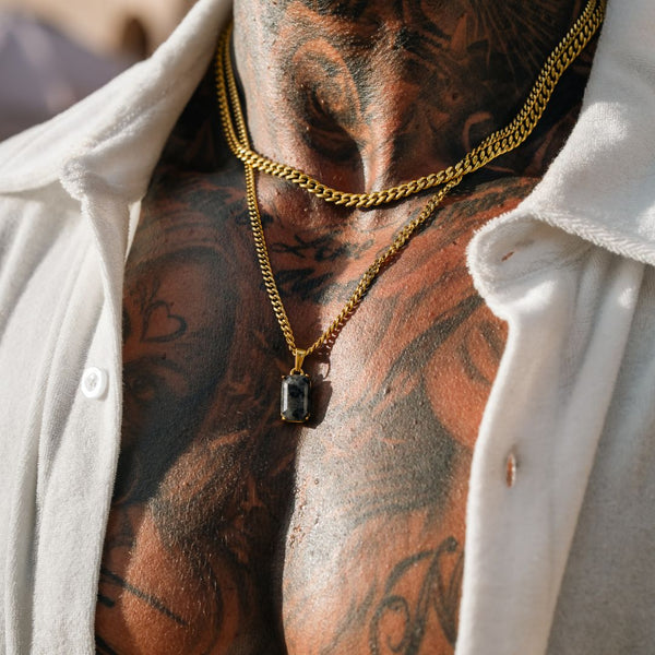 Gold Spectrolite Pendant - VIRAGE London