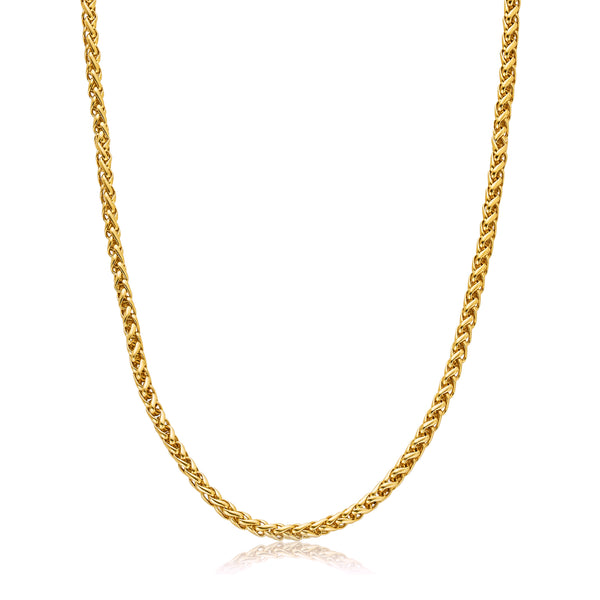 Gold Wheat Chain 3mm - VIRAGE London