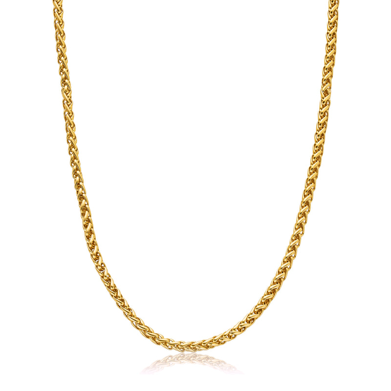 Gold Wheat Chain 3mm - VIRAGE London