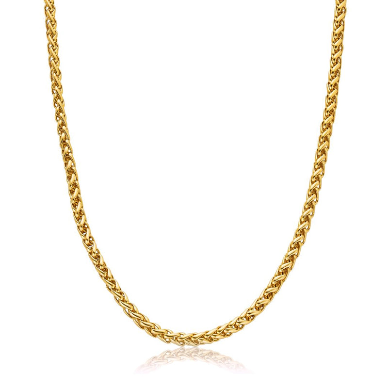 Gold Wheat Chain 5mm - VIRAGE London