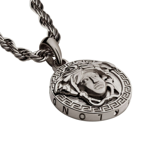 Gun Metal Medusa Pendant - VIRAGE London