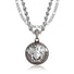 Silver & Gun Metal Medusa Pendant & Figaro Chain Set - VIRAGE London, 2901