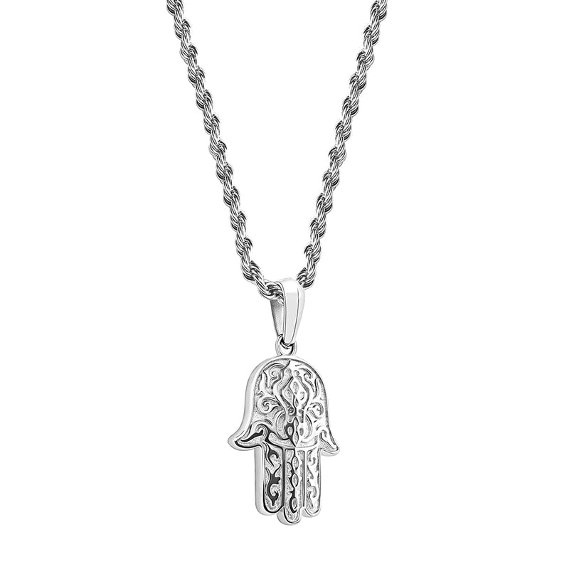 Silver Hamsa Pendant - VIRAGE London